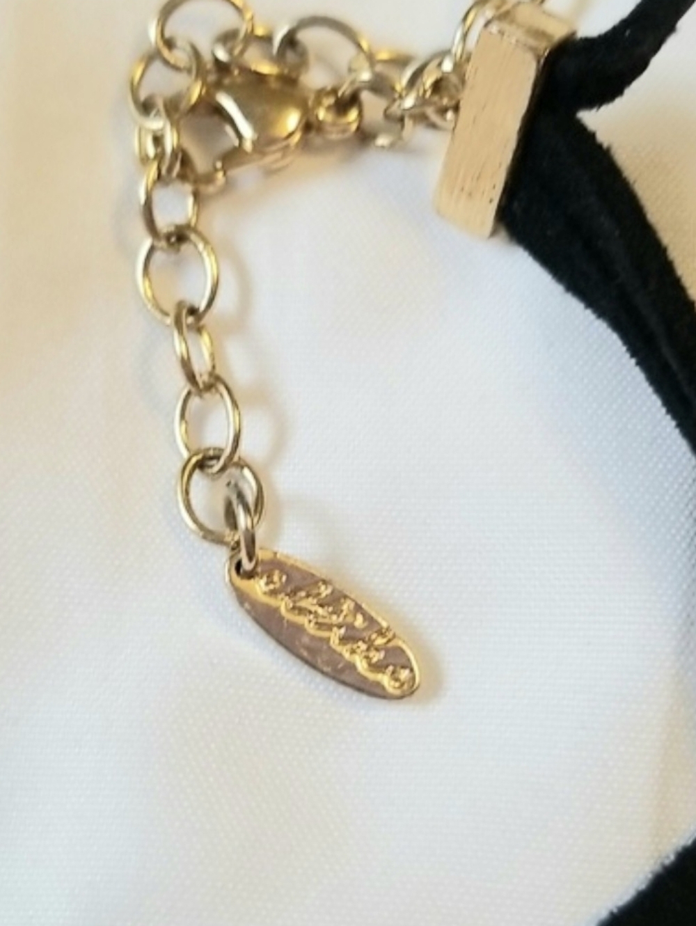 Gold Black Tassel Choker Necklace - Picture 4 of 4